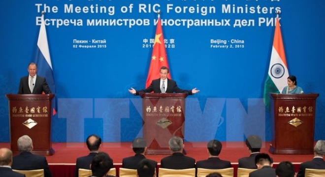 ກອງປະຊຸມລັດຖະມົນຕີການຕ່າງປະເທດຈີນ, ລັດເຊຍ, ອິນເດຍ ອອກຖະແຫຼງການຮ່ວມ